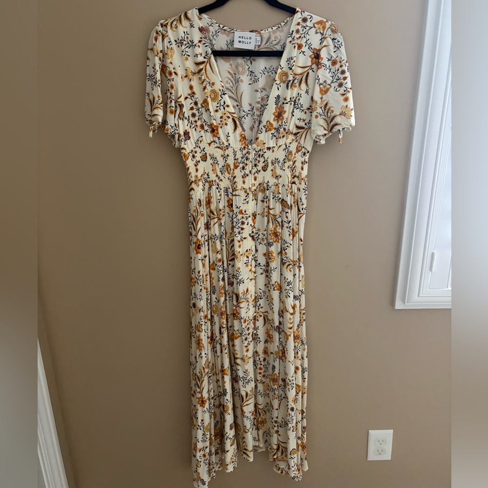 Hello Molly Cream Floral Maxi Dress